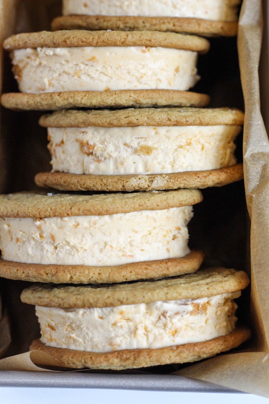Butterscotch Ice Cream Sandwiches