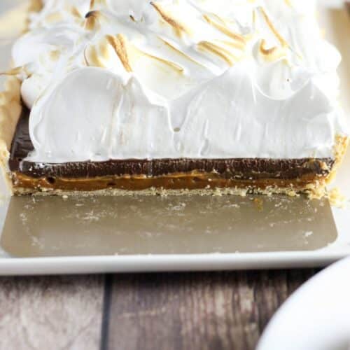 Dulce de Leche Chocolate Meringue Pie | Dough-Eyed