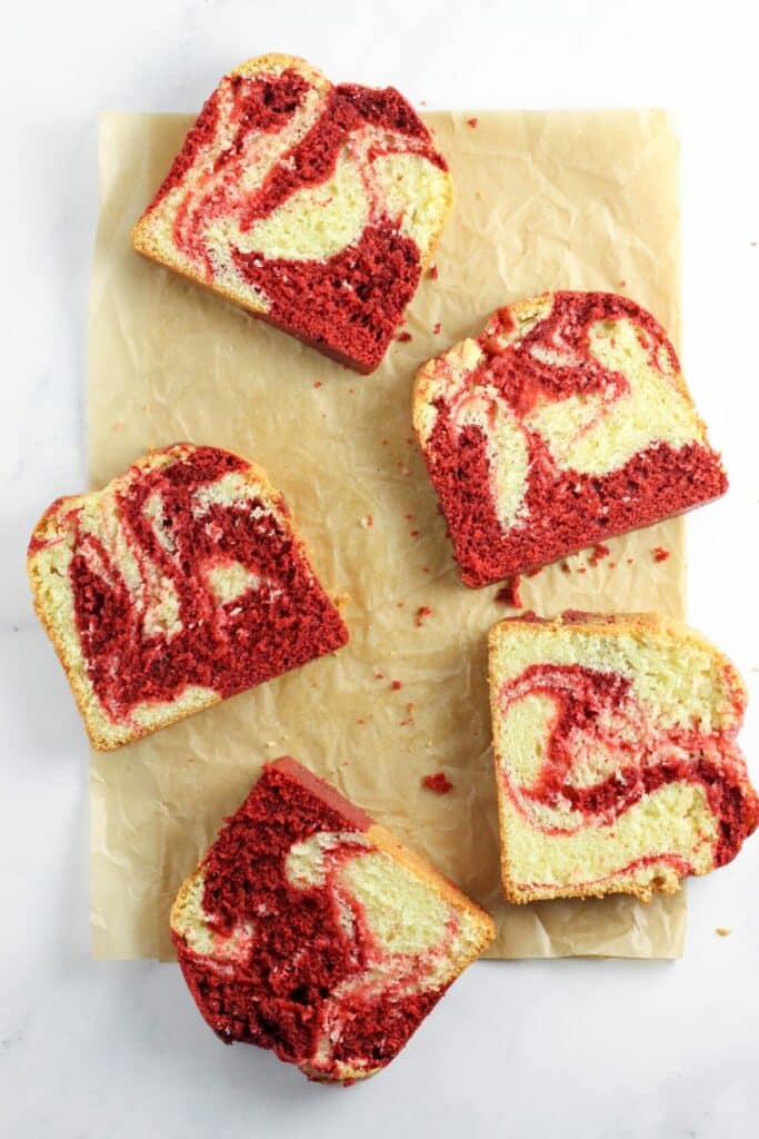 Red Velvet Swirl Pound Cake Dough Eyed