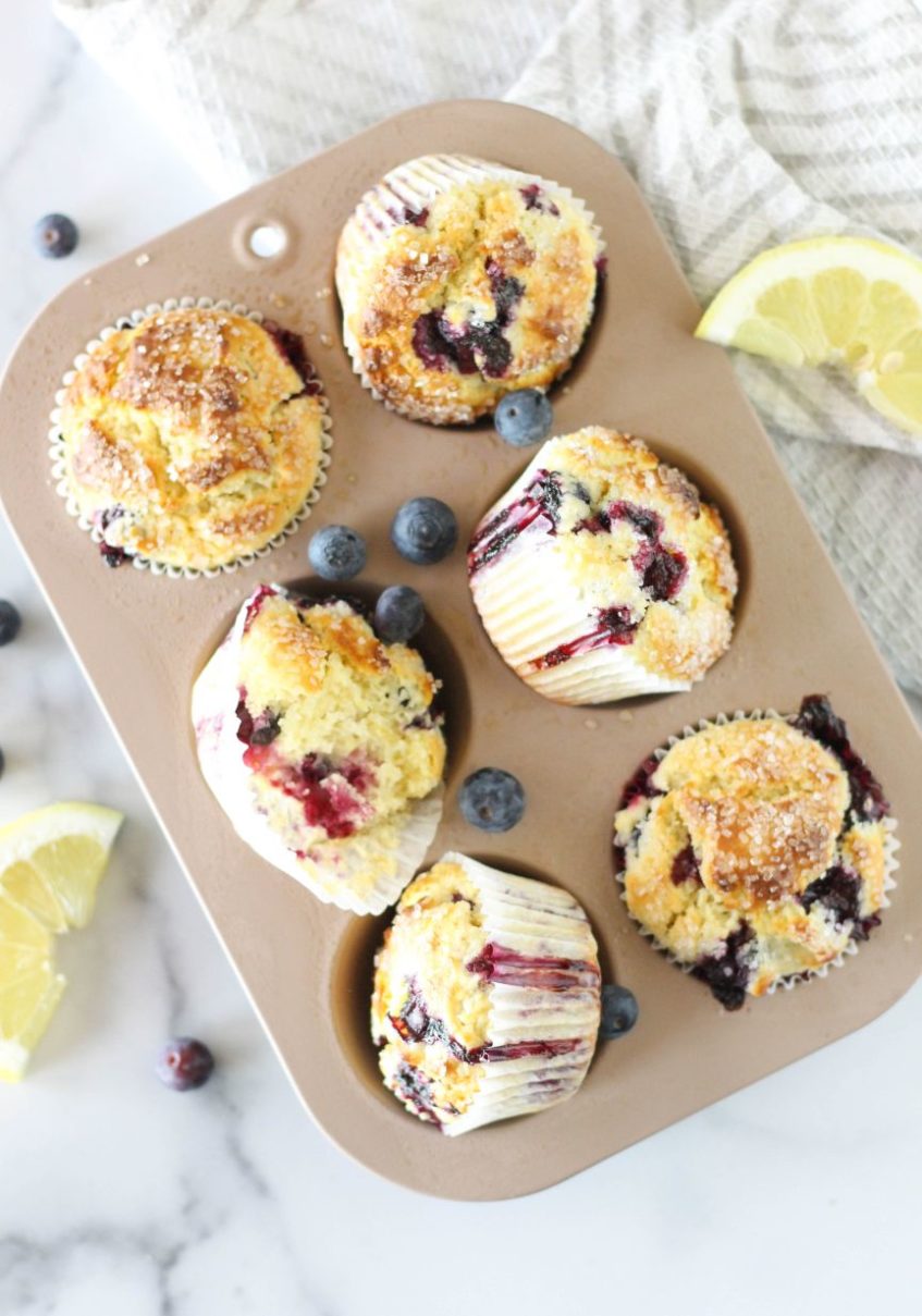 Small-Batch Lemon Blueberry Muffins | Dough-Eyed