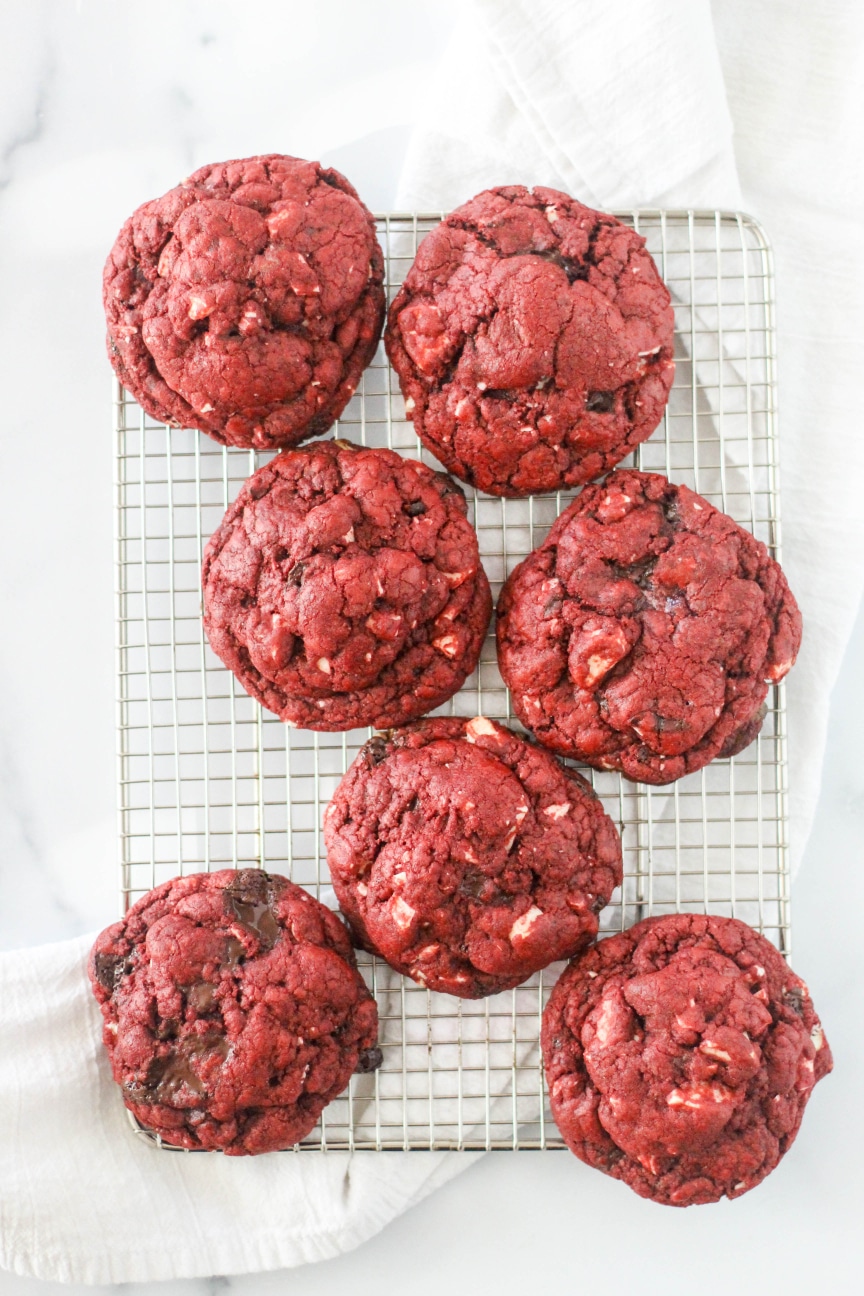 Giant Red Velvet Cookies