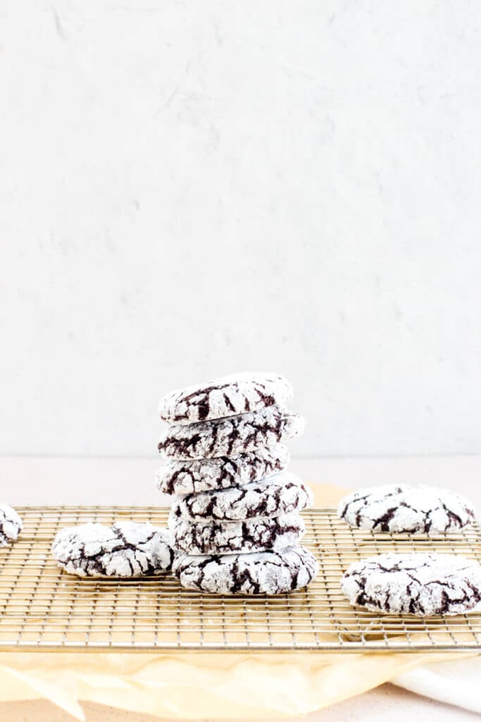 High-Altitude Chocolate Crinkle Cookies