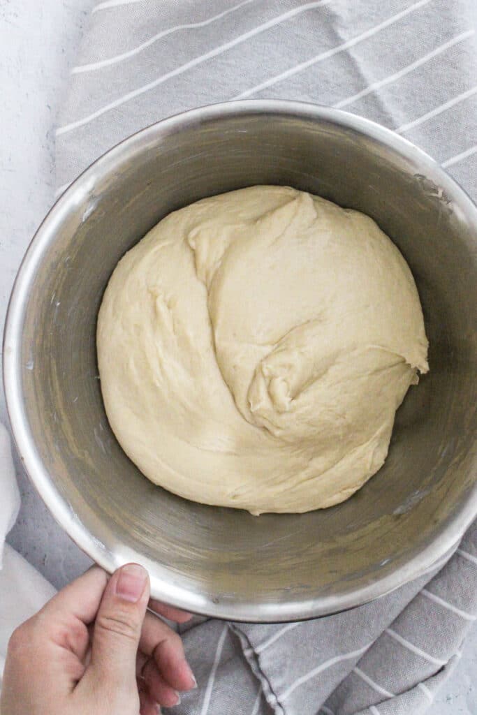 Cheddar Pull Apart Bread Dough Risen