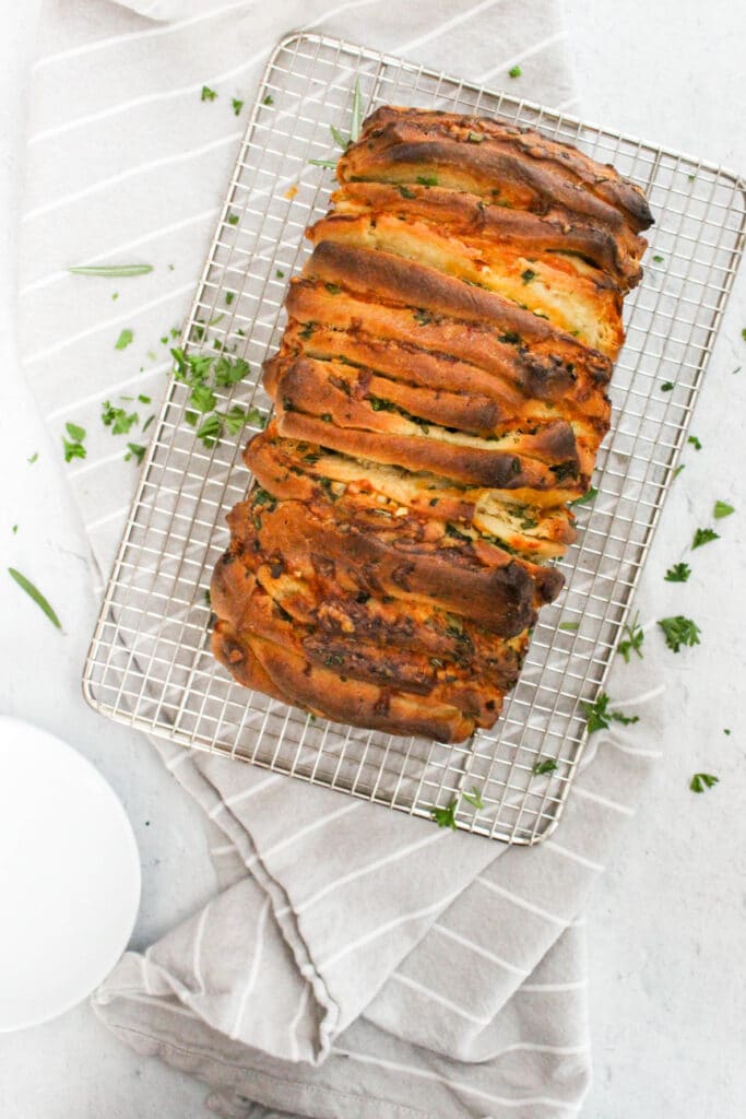 High-Altitude Cheddar Pull Apart Bread
