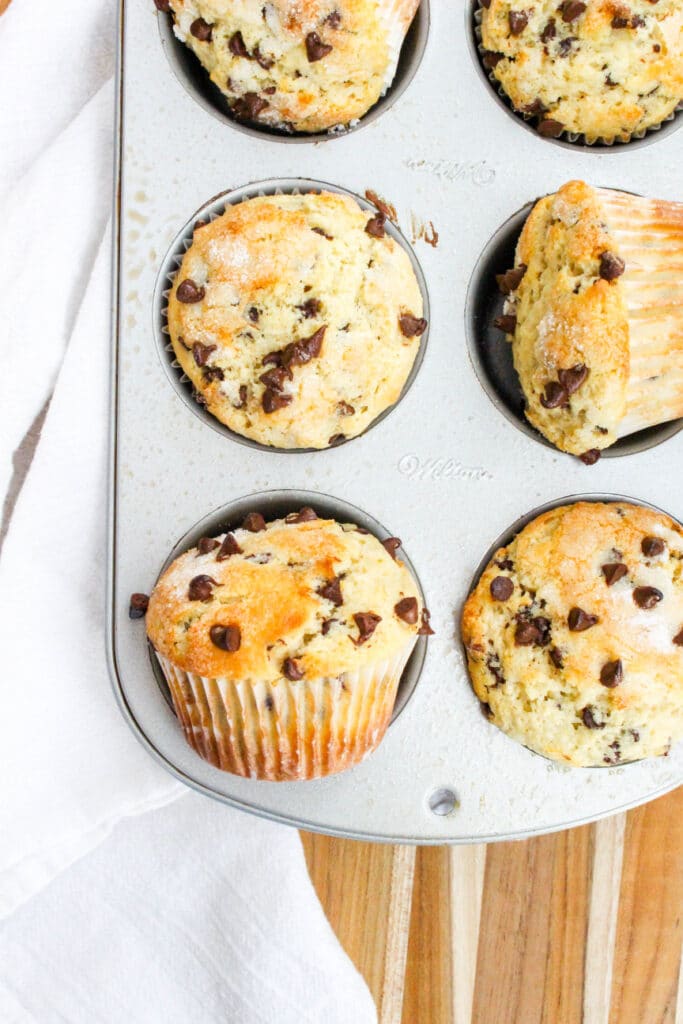 The Best Small Batch Chocolate Chip Muffins
