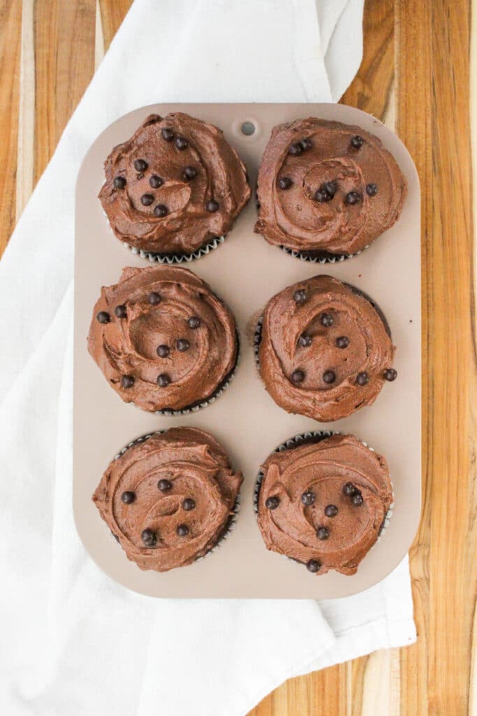 High-Altitude Small-Batch Chocolate Cupcakes