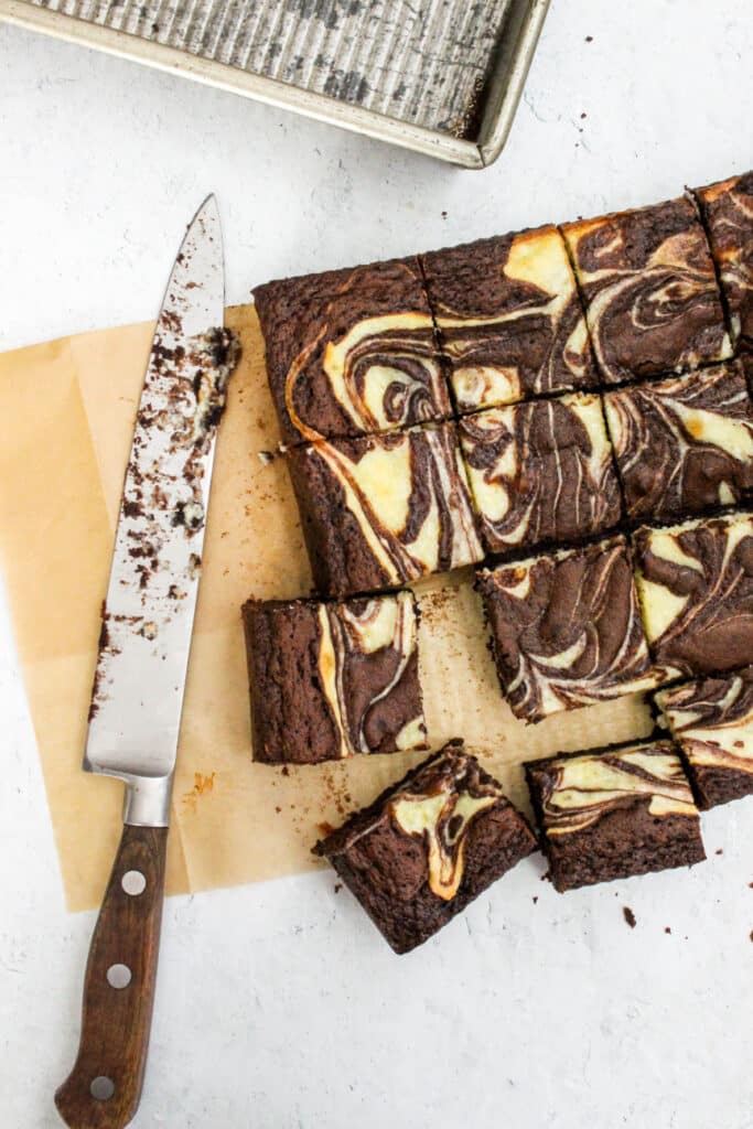 High-Altitude Cheesecake Brownies