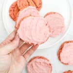 Frosted Strawberry Sugar Cookies