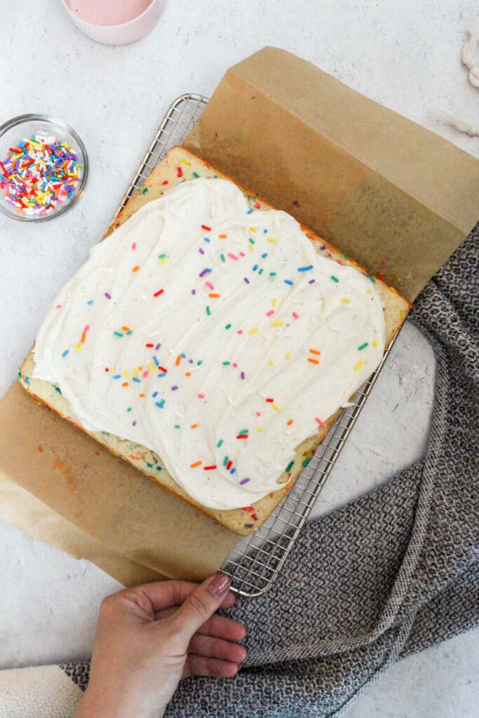 Frosted Funfetti Snack Cake