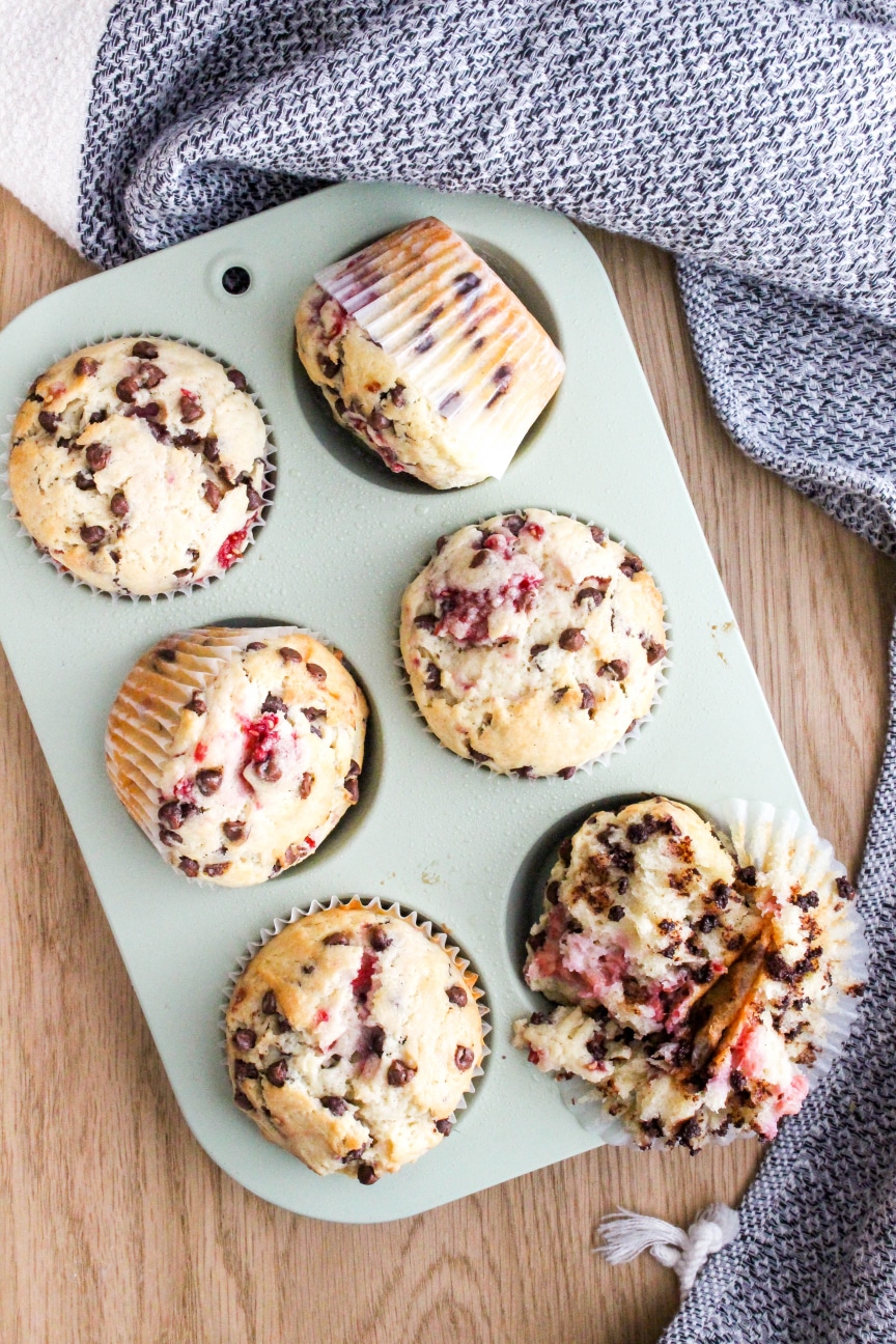 High-Altitude Chocolate Raspberry Muffins