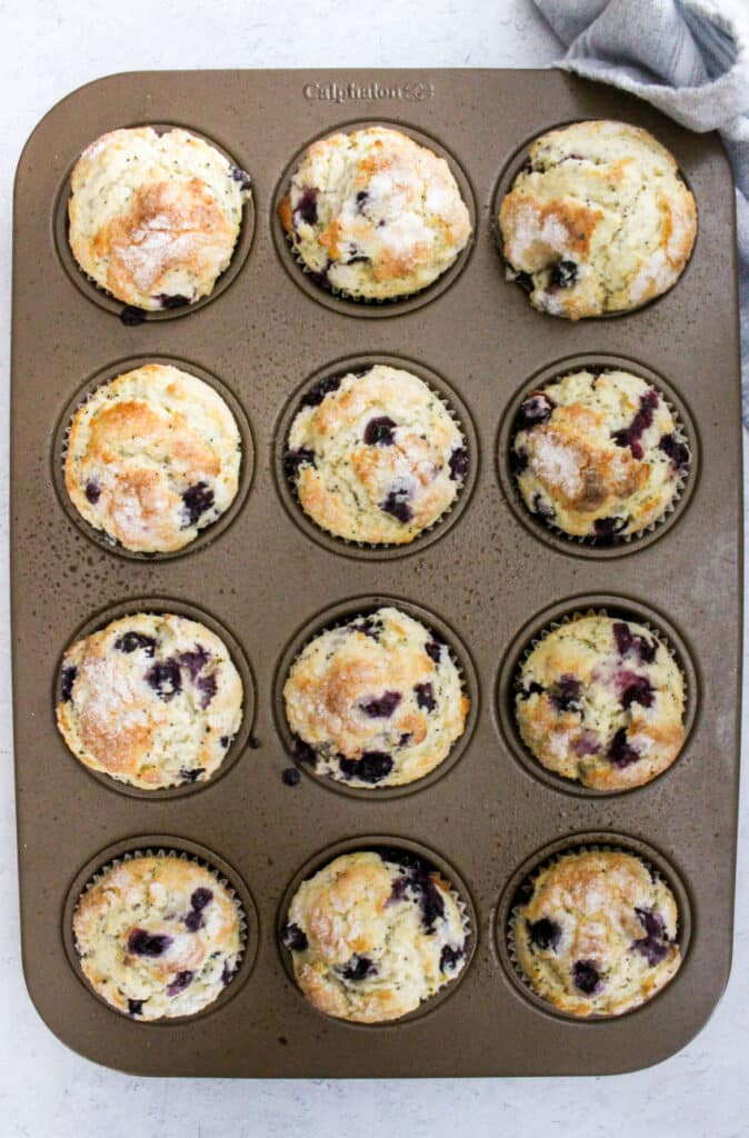 Baked Blueberry Poppyseed Muffins