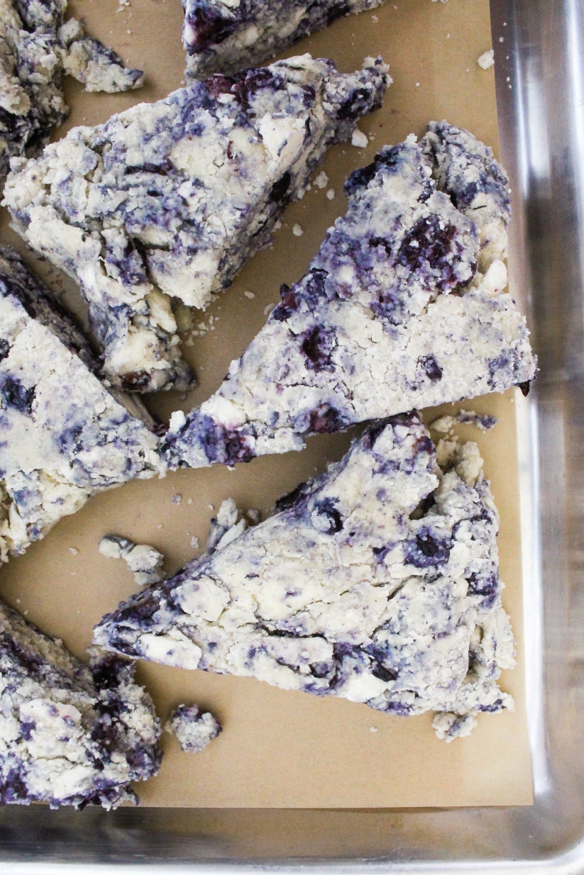 Blueberry Ricotta Scones Before Baking
