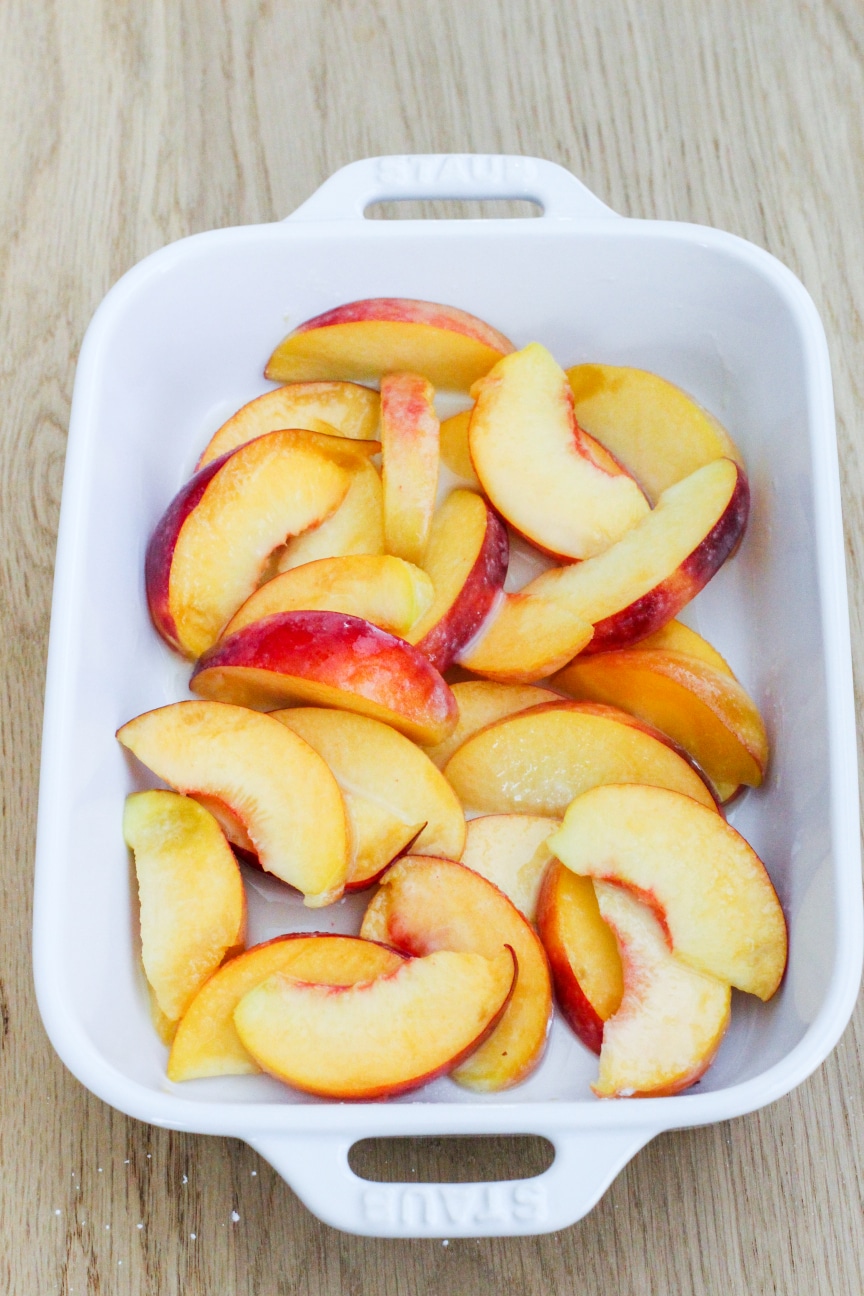 Peaches in a Dish - Small Batch Peach Cobbler