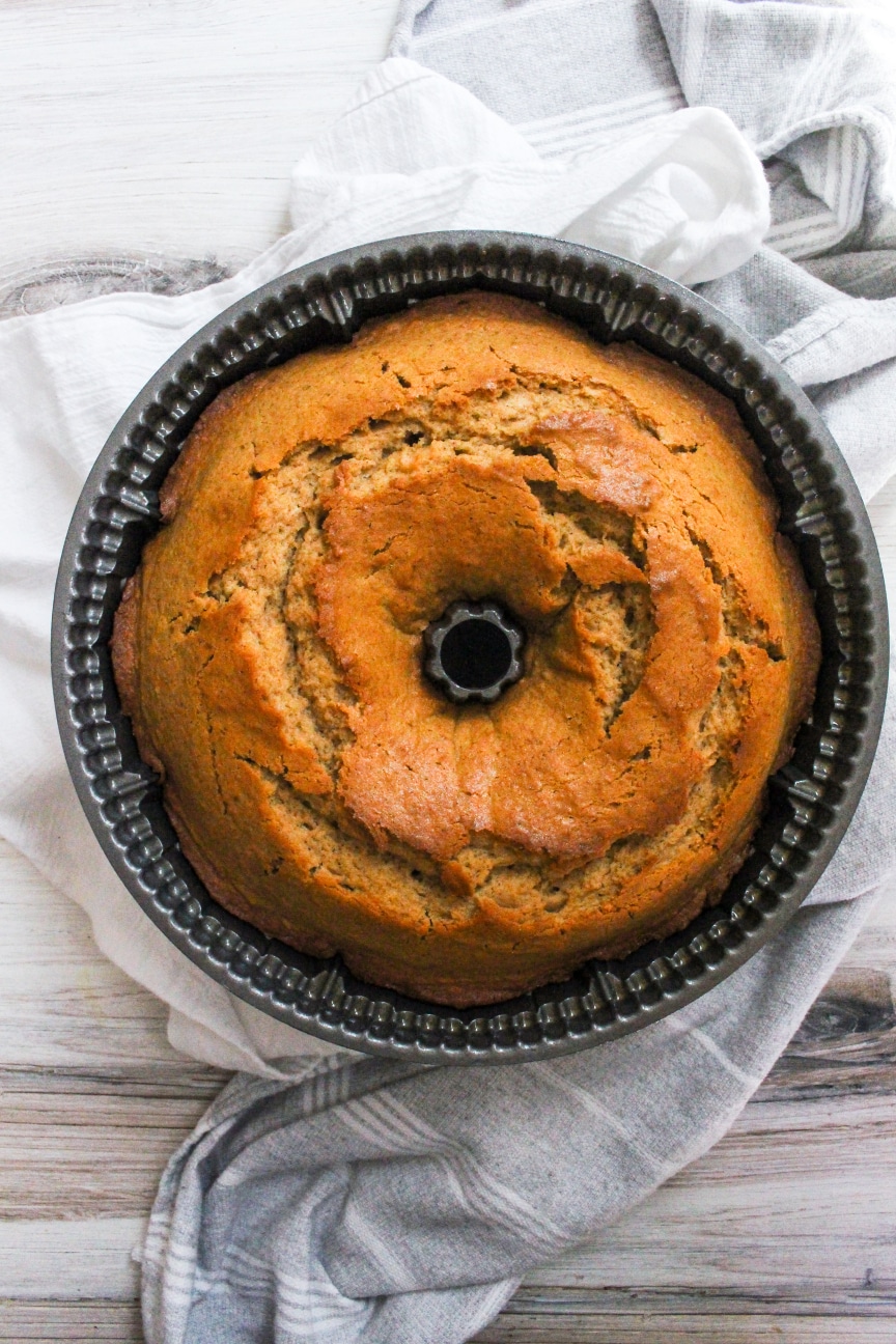 Baked Apple Cider Donut Cake In a Pan