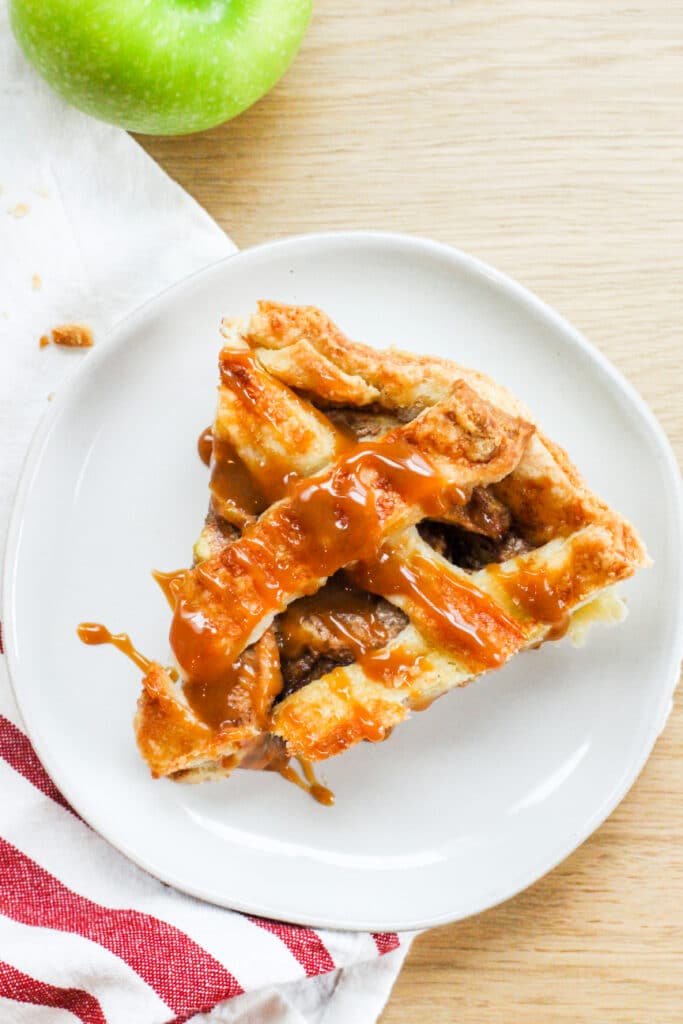 Slice of Caramel Apple Pie