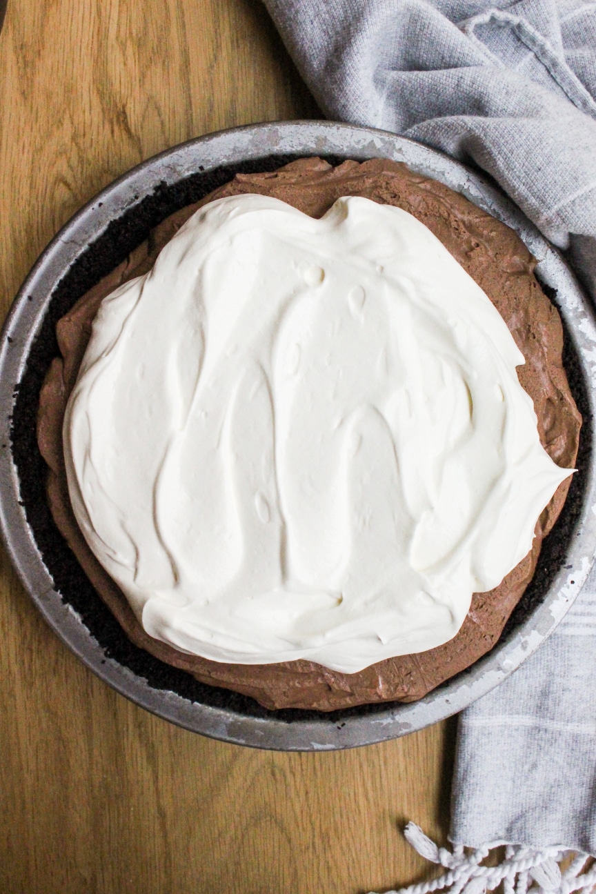 Chocolate Silk Pie with Whipped Cream