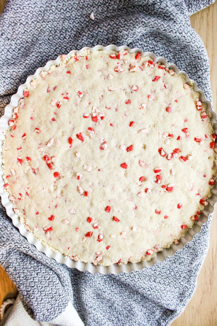 Baked Peppermint Shortbread Cookies