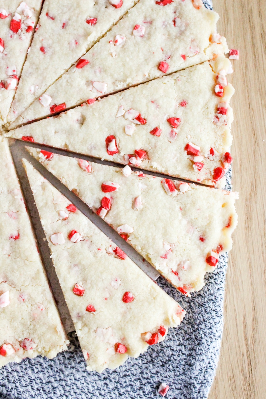 Peppermint Shortbread Cookies