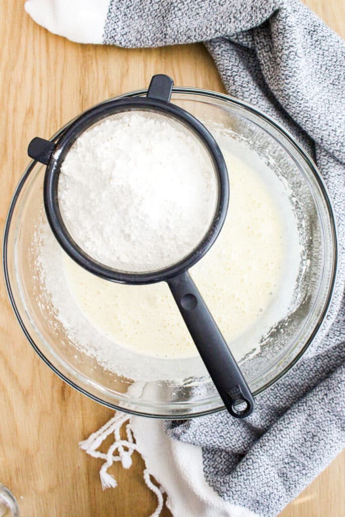 Sifting dry ingredients