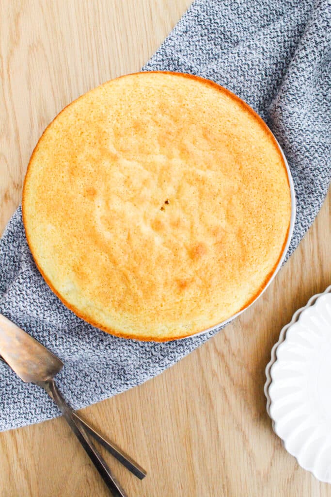 Baked Hot Milk Vanilla Sponge Cake