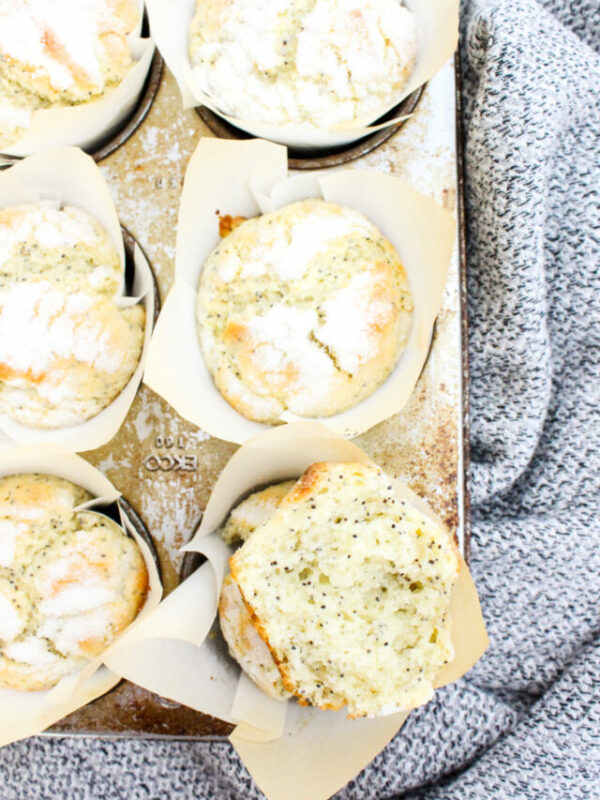 Easy Small batch Almond Poppyseed Muffins