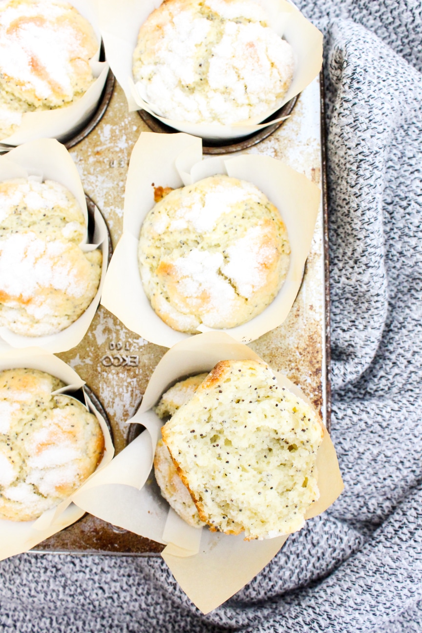 Easy Small batch Almond Poppyseed Muffins