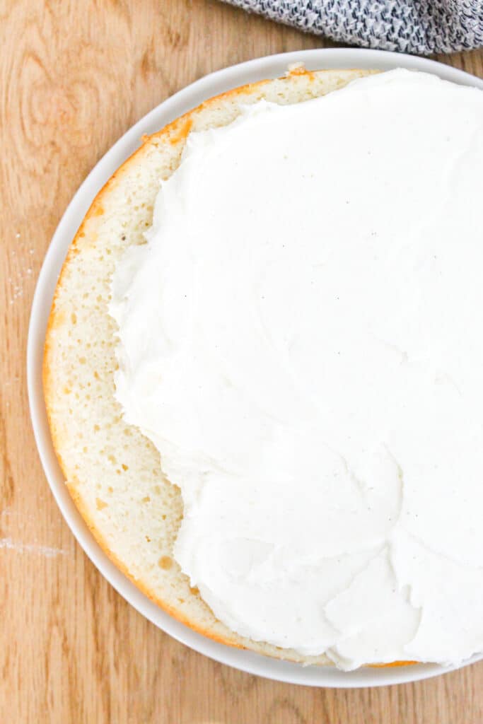 Frosting on High-Altitude White Cake 
