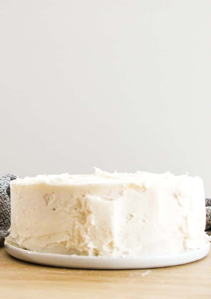 Frosted High-Altitude White Cake 