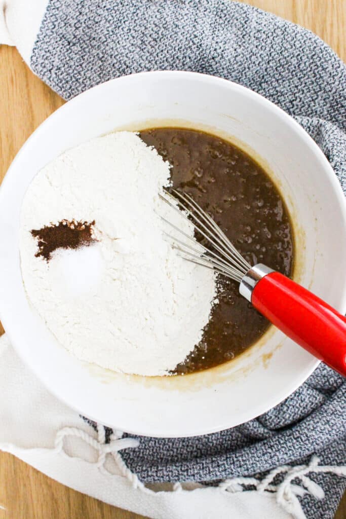 Stirring Blondie Batter