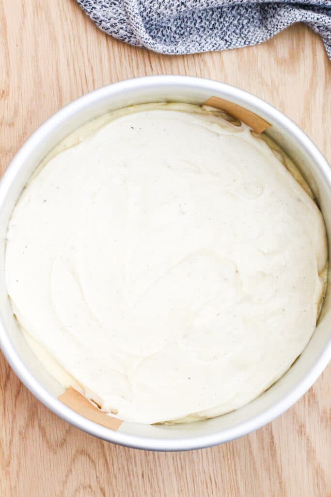 Cake Batter with a layer of cream cheese- Cream Cheese Coffee Cake