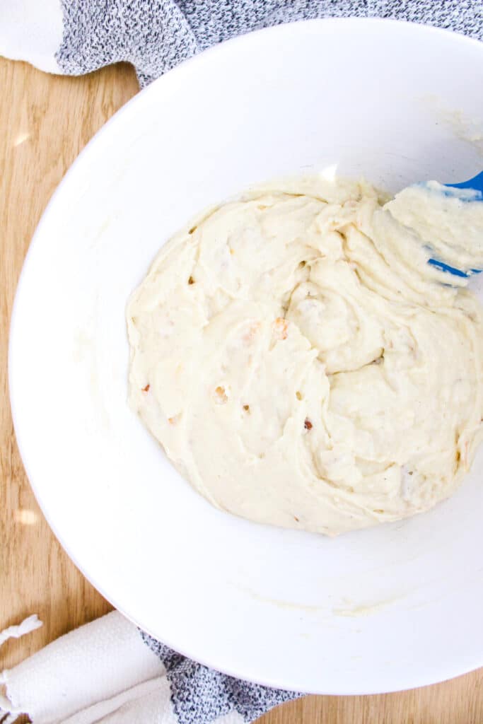 Coconut Cupcake Batter in a bowl