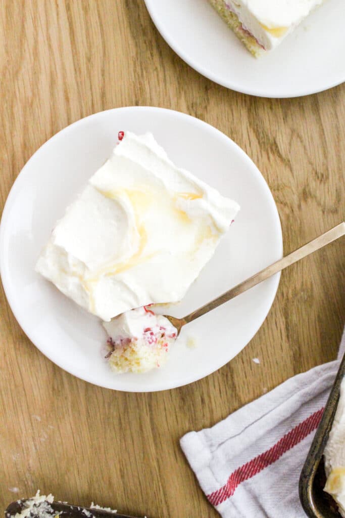Lemon Raspberry Sheet Cake Recipe