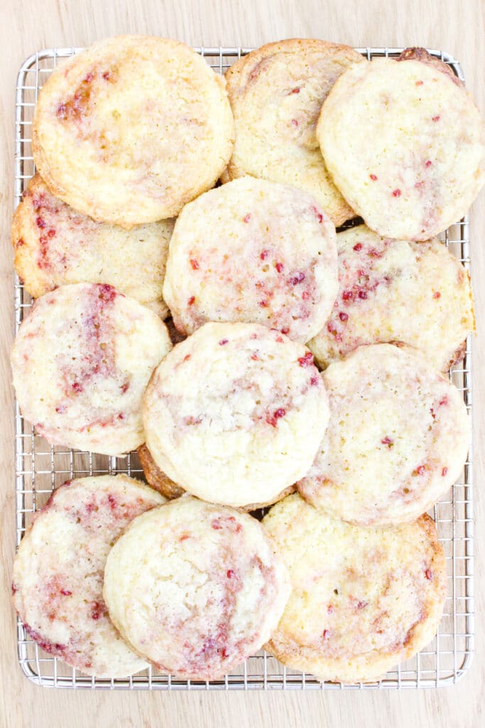 lemon raspberry swirl cookies