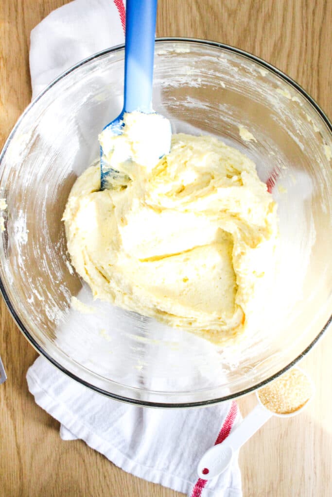 Mixed Blueberry Cornmeal Cake batter