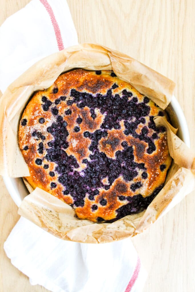Baked Blueberry Cornmeal Cake 